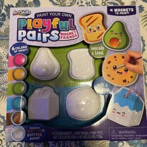 ArtSkills Paint Your Own Playful Pairs Magnet Friends Kit, 4 ct